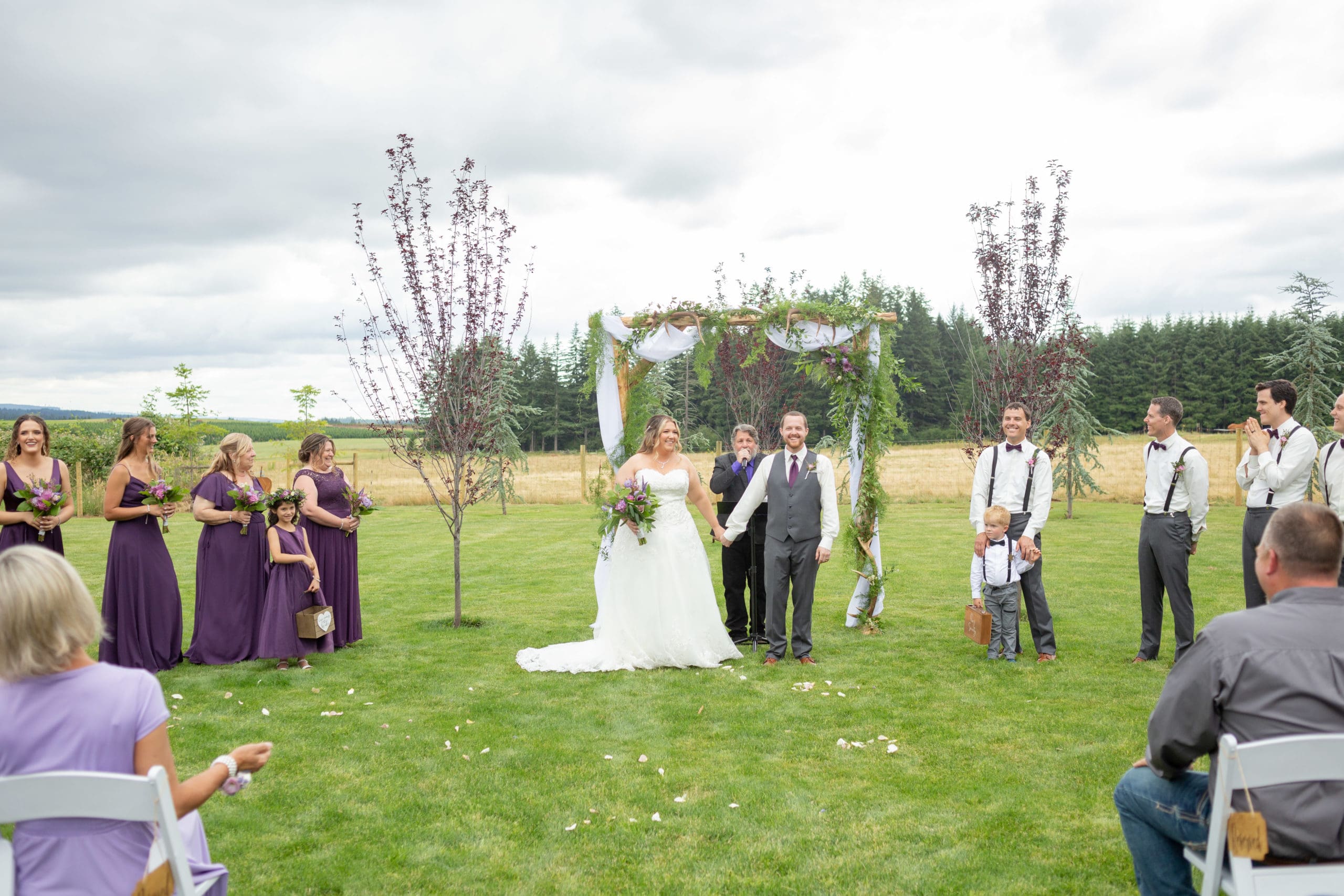 rainy wedding ceremony
