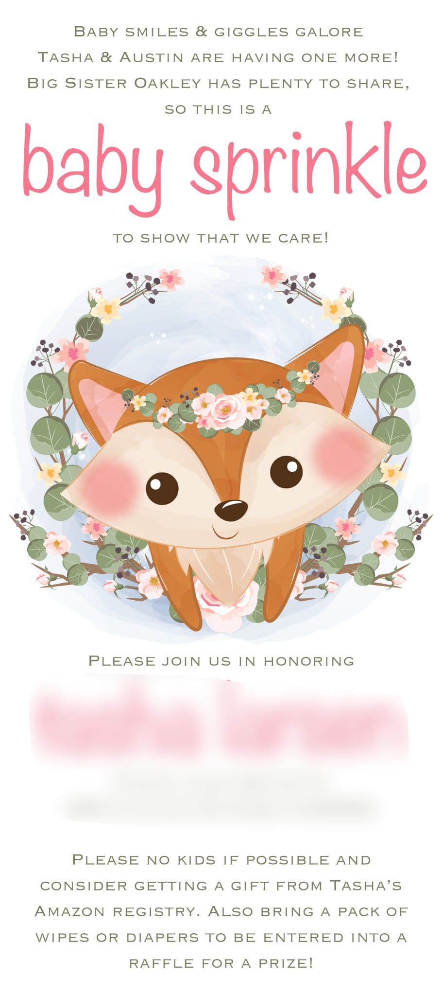 baby sprinkle invite