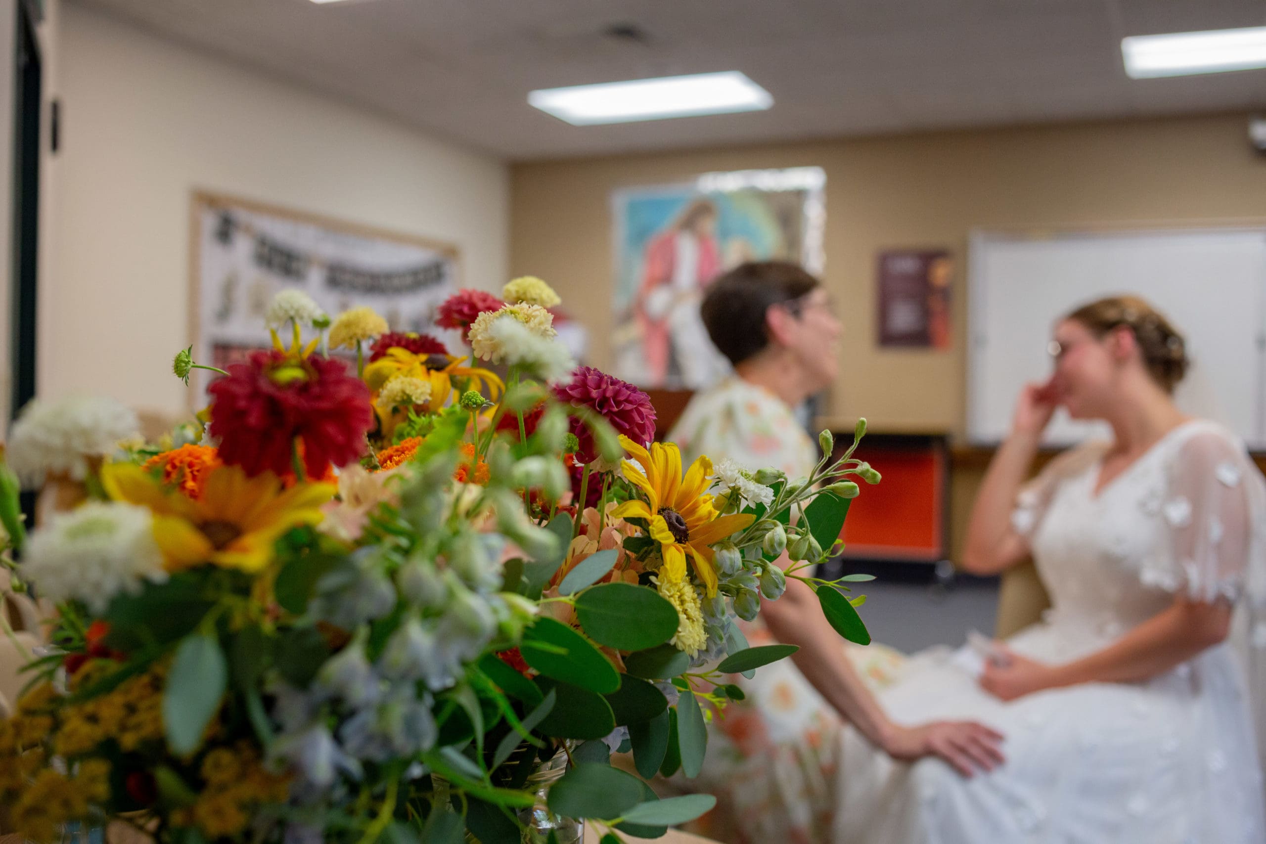 sweet mother and bride moment