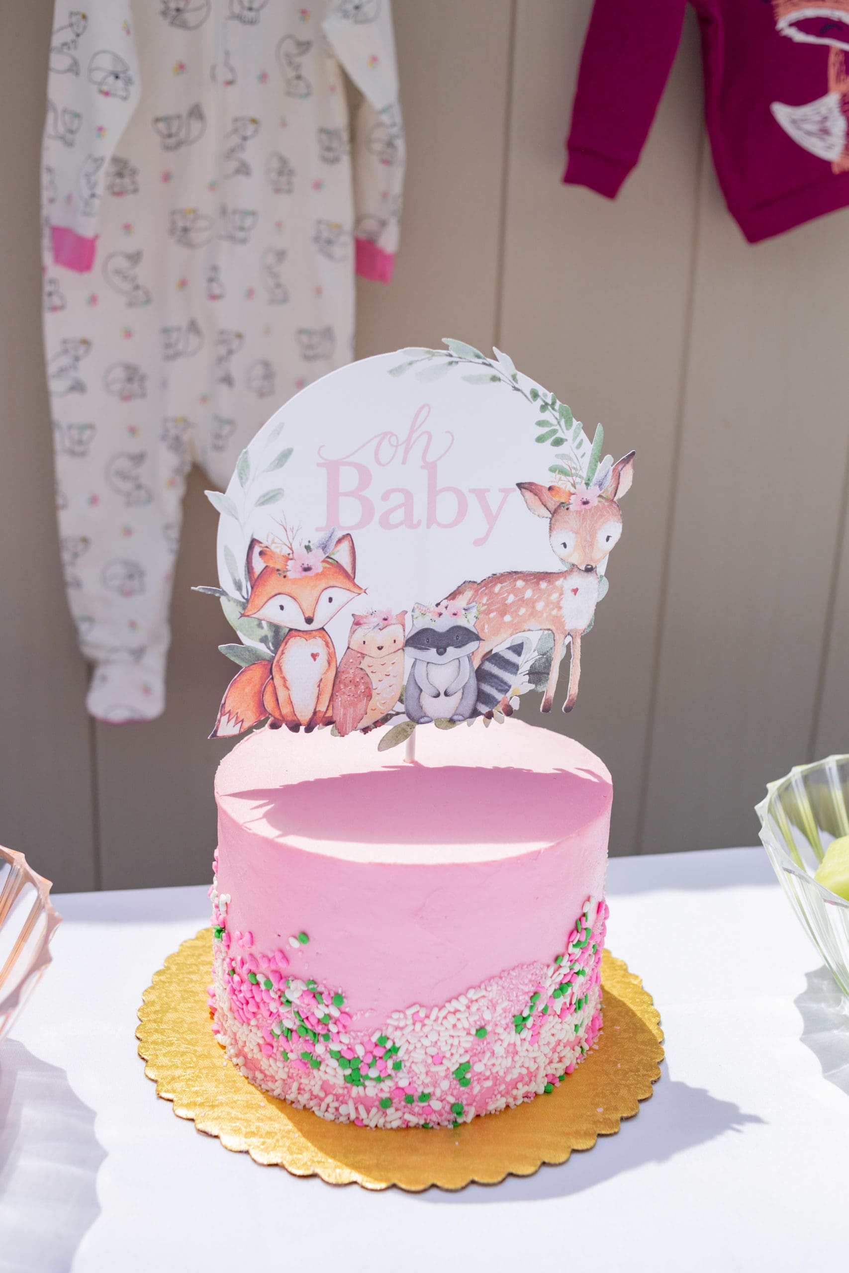 pink sprinkle cake