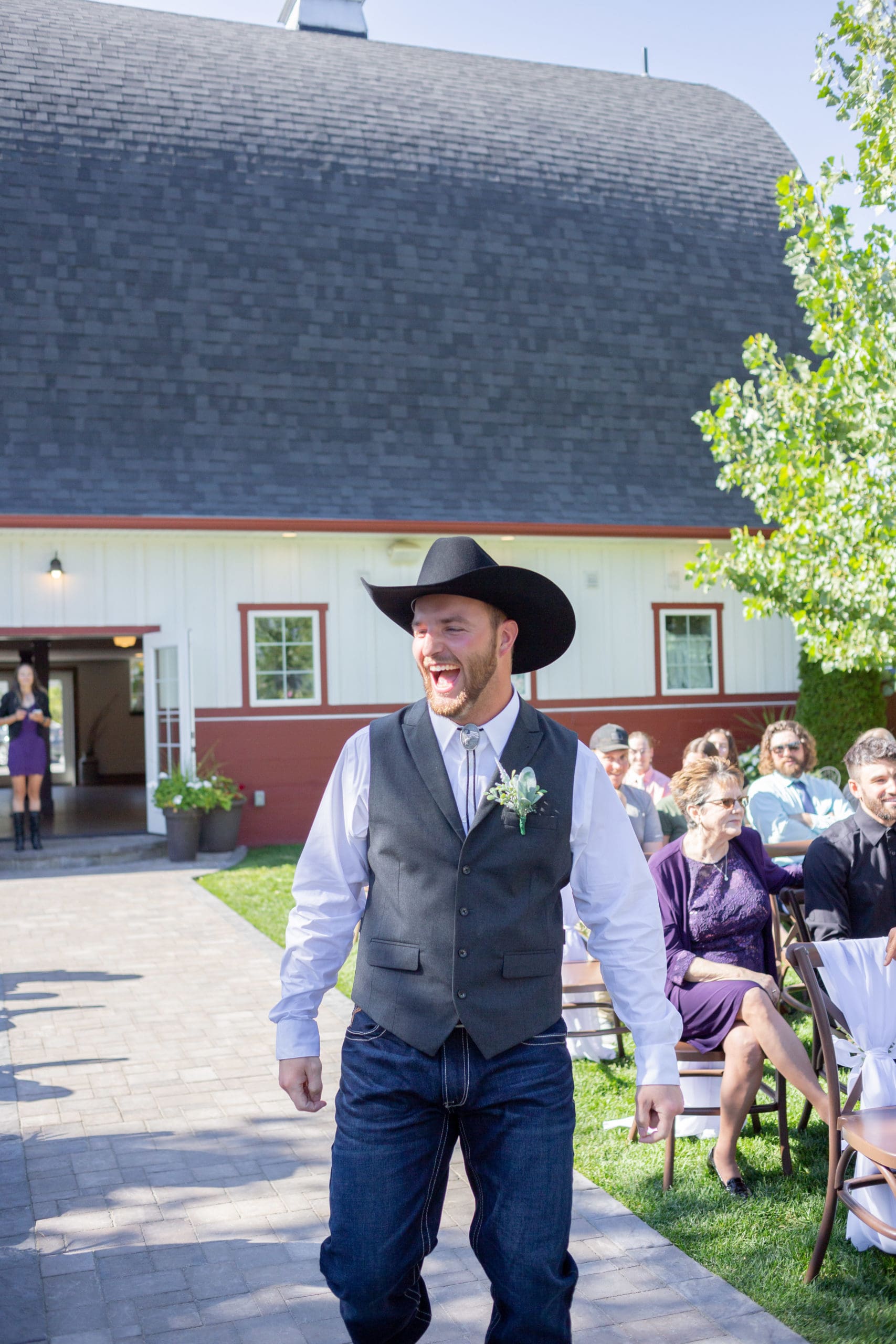 walking down the aisle