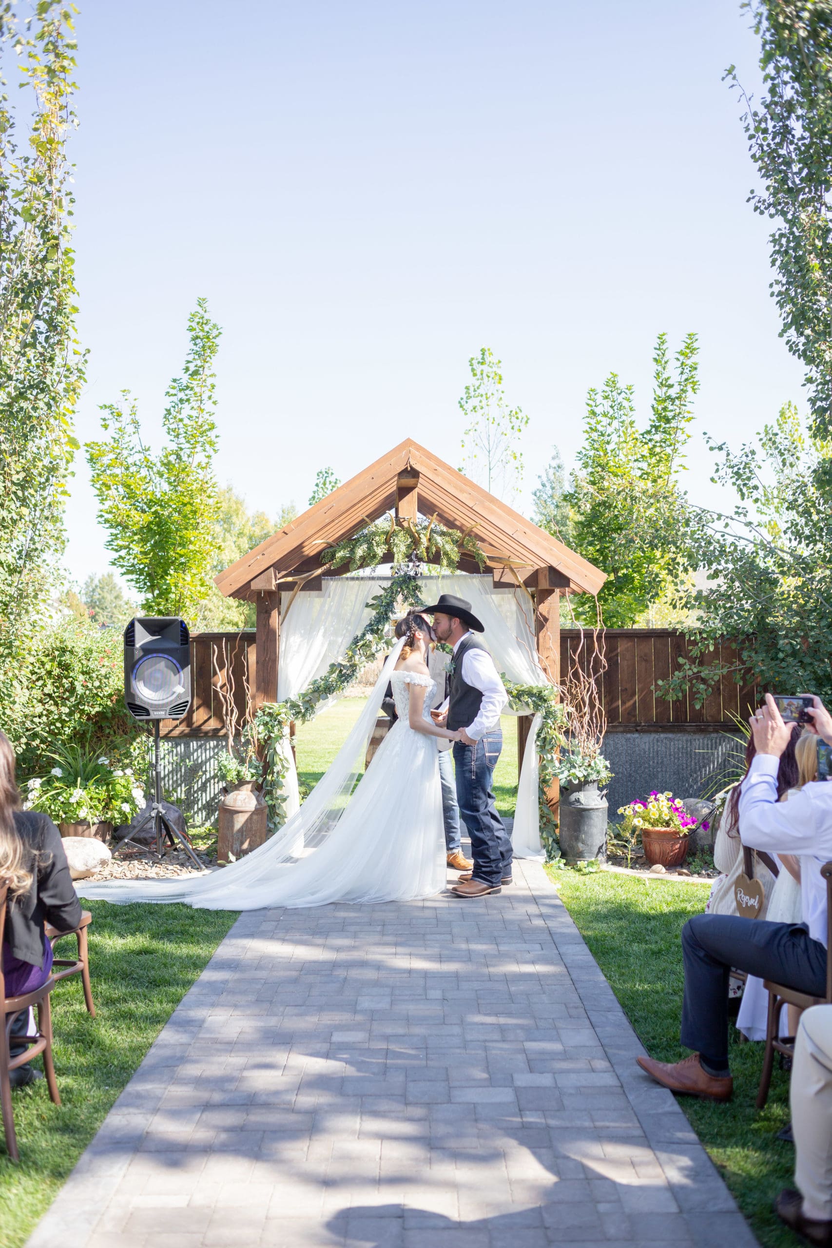 first kiss as husband and wife