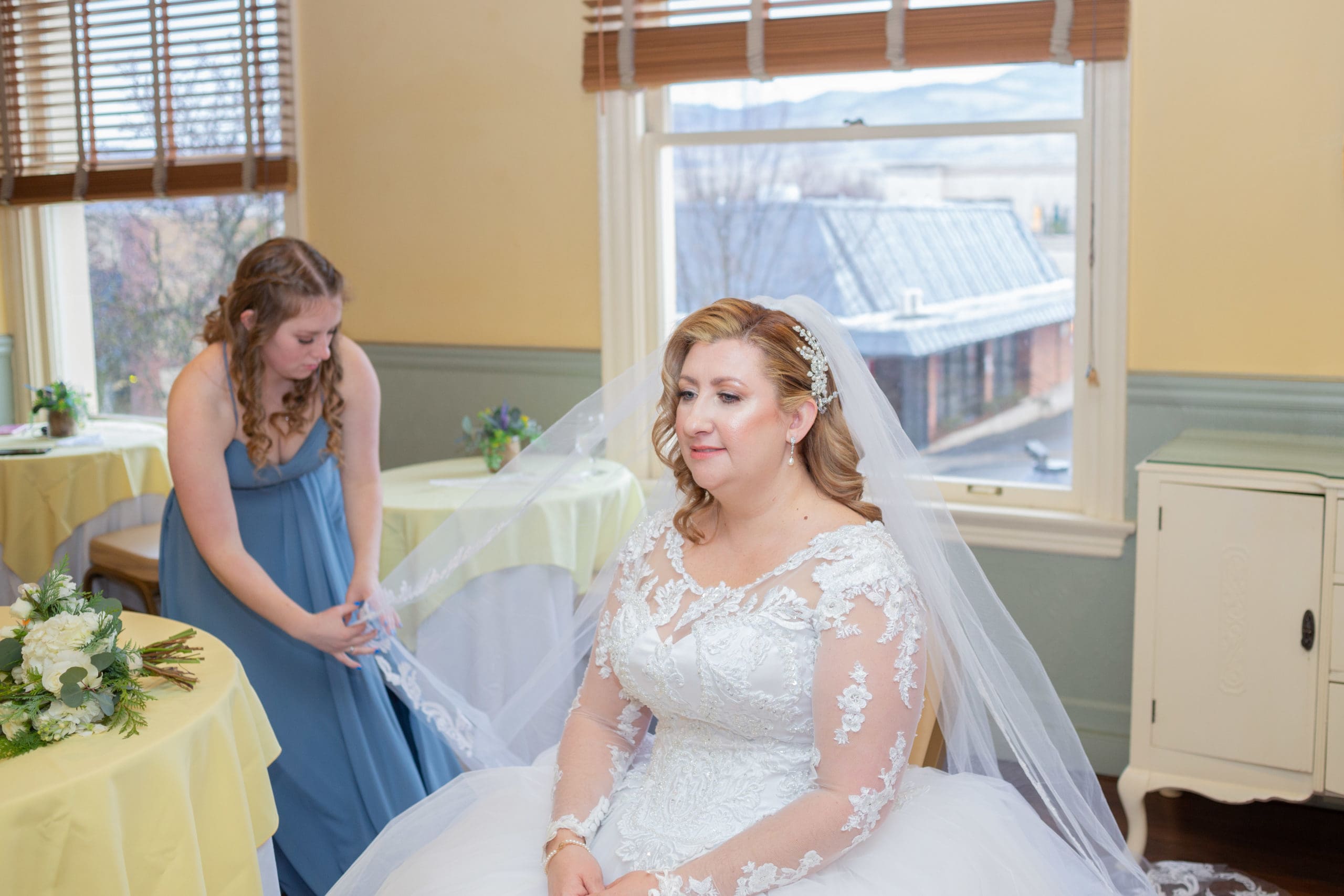 bride veil shot