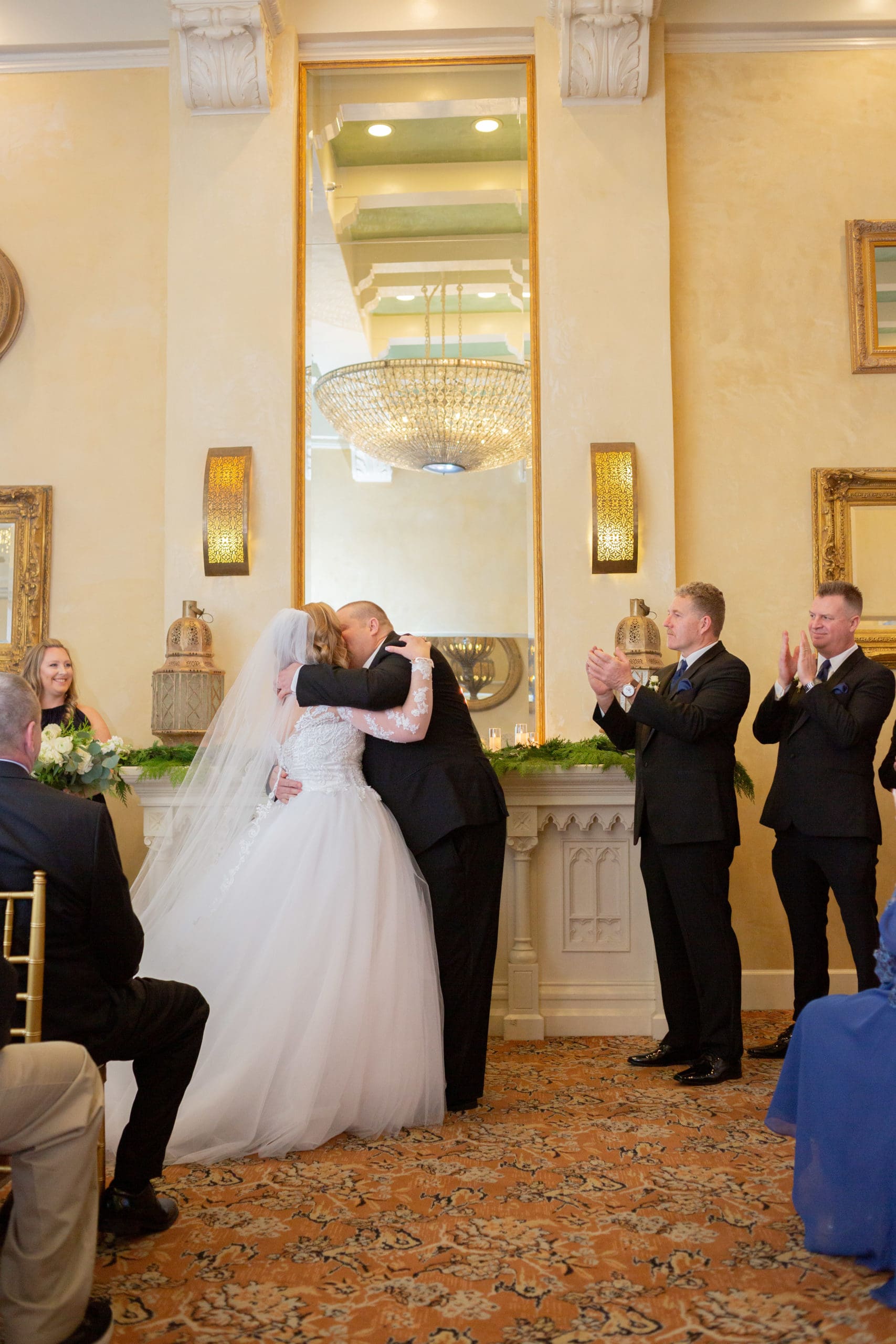first kiss as husband and wife
