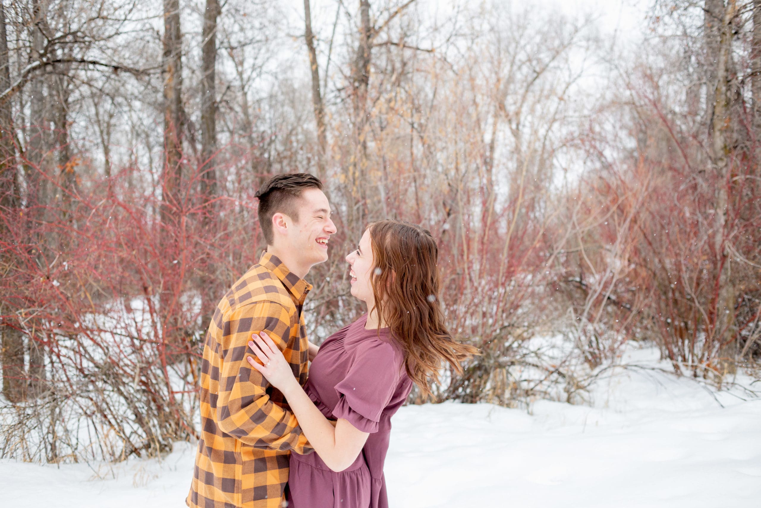 snowy-engagements