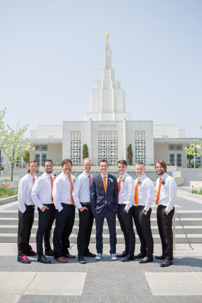 groom-with-groomsmen-at-idaho-falls-temple